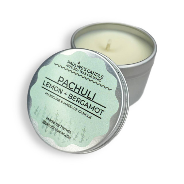 Candle after manicure Silver Moon 50 ml. Patchouli, lemon, bergamot.